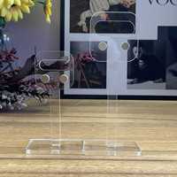 Support d'affichage magnétique multifonctionnel en acrylique transparent pour table, étagère, porte-badge universel et panneau signalétique