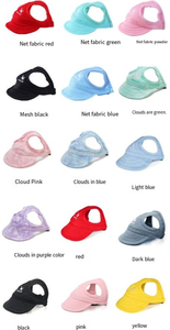 Chapeau <span class=keywords><strong>de</strong></span> soleil réglable en coton pour chien, avec logo brodé imprimé, pour les loisirs, toutes saisons, 10 couleurs, taille S, mignon et respirant - Product Image 3