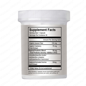 Complément Probiotique Vaginal <span class=keywords><strong>Fibres</strong></span> <span class=keywords><strong>d</strong></span>'<span class=keywords><strong>Acacia</strong></span> Biologiques 6 milliards <span class=keywords><strong>d</strong></span>'UFC 150mg Prébiotiques 30 Capsules pour la Santé des Voies Urinaires Équilibre du pH et Anti-Odeurs - Product Image 2