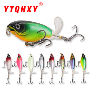 Leurre de pêche Ytqhxy Popper 9,2 cm 6 g pour la pêche en surface au bar en eau douce avec hameçon à rainure sanguine - Product Image 1