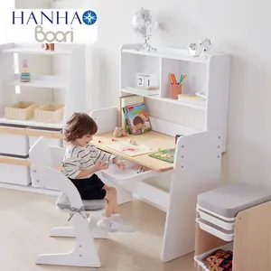 Only B2B Boori Wood Table d'étude pour enfants Bureau réglable en hauteur pour enfants étudiants