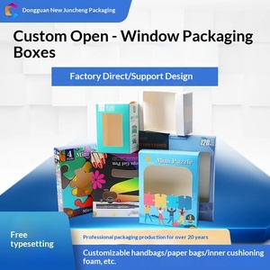 Cajas de cartón blancas personalizadas para auriculares, con ventana y diseño de cajón, para lotes pequeños. - Product Image 1