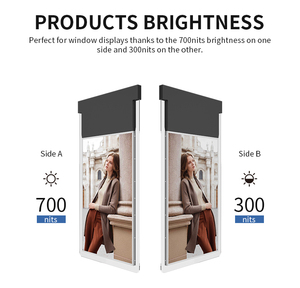 Pantalla LCD de Señalización Digital de Doble Cara Ultrafina Full HD de 300nits/700nits, Pantalla de Señalización Digital de 55 Pulgadas - Product Image 2