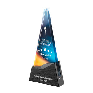 Trophée en cristal gravé personnalisé avec impression UV, roche artificielle, pour réunion annuelle d'entreprise, honneur aux employés exceptionnels, commémoration - Product Image 5