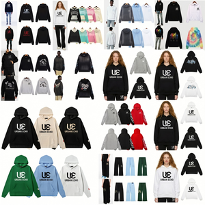 Low Price Custom Logo Print Unisex Streetwear Hoodies Heavyweight Cotton Blank Oversized <b>Pullover</b> 6694 Wholesale <b>Men</b> Sweatshirts - Product Image 1