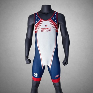 Singlet da Wrestling per Uomo con Pannelli in Rete Traspirante e Pannello Separato per l'Inguine, Abbigliamento Compressivo Atletico per Club e Squadre - Product Image 1