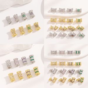 Nantong Butterfly Spacer <b>Beads</b> 7x11mm Cubic Zirconia DIY Jewelry Components Gold Silver Plated Rotating Double Layer - Product Image 2