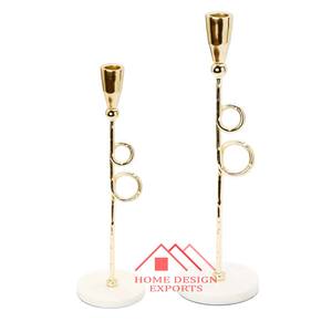 2025 Design <b>Brass</b> <b>Candlestick</b> Holder Set of 2 for Table Centerpieces Living Room Decorative Hot Selling T-Light Candle Holder - Product Image 1