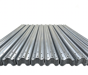 Barrière anti-collision pour autoroute en acier galvanisé à chaud Q235/Q345 à double poutre, réflecteur de grade diamant, homologuée H2W3, résistance aux impacts M65 - Product Image 1