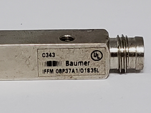 BAUMER ELECTRIC IFFM 08P37A1/O1S35L <b>INDUCTIVE</b> PROXIMITY <b>SWITCH</b> PNP 6-36 VDC NNB Used - Product Image 4