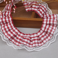 Bordure en dentelle de filament de polyester à carreaux de 2,2 pouces, style Lo Tari, bordure festonnée pour robe, couture DIY, artisanat, accessoires de décoration intérieure