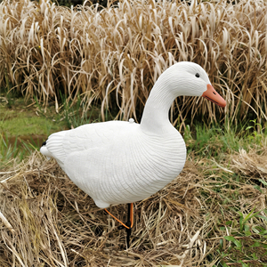 Décoy pliable en EVA pour oie des neiges avec piquet de support - Pose réaliste 3D de canard d'eau canadien en train de manger pour la chasse et le jardin - Product Image 5