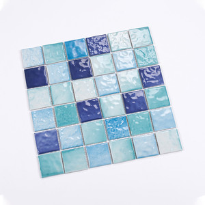 Azulejo <span class=keywords><strong>de</strong></span> mosaico <span class=keywords><strong>de</strong></span> <span class=keywords><strong>piscina</strong></span> craquelado <span class=keywords><strong>de</strong></span> hielo azul, <span class=keywords><strong>Gresite</strong></span> <span class=keywords><strong>de</strong></span> porcelana antideslizante para línea <span class=keywords><strong>de</strong></span> flotación y Spa - Product Image 4