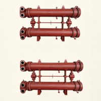 Refroidisseur horizontal double, en acier au carbone, pour les industries de la métallurgie, de l'exploitation minière, de la chimie, des machines-outils et du plastique, personnalisable