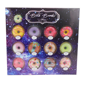 Bombes de bain en forme de beignets à la crème, 1850g, 12 pièces, sel marin, coffret cadeau de Noël, aromathérapie, pour un bain purifiant, vente en gros directe usine - Product Image 1