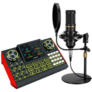 TENLMAP Ten Lights G9-BM800 Tarjeta de Sonido en Inglés, Equipo Completo para Transmisión en Vivo, Micrófono con Cable para Transmisión en Vivo desde Teléfono Móvil - Product Image 1