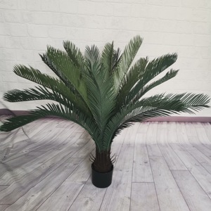 Plante artificielle <span class=keywords><strong>en</strong></span> <span class=keywords><strong>pot</strong></span> de Cycad <span class=keywords><strong>en</strong></span> plastique et soie écologique de haute qualité faite à la main <span class=keywords><strong>en</strong></span> <span class=keywords><strong>pot</strong></span> rond pour la décoration de sol tropical à la maison - Product Image 2