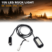 Trontech All Metal 108 LED Rock Light Baja Light Plug and Play pour Surron Light Bee X S LBX, avec support et interrupteur de guidon