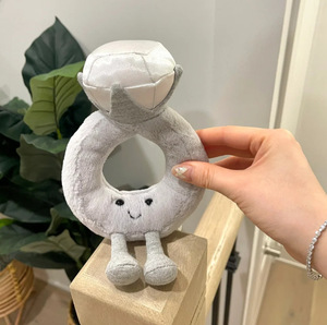 Romantik yenilik elmas yüzük peluş oyuncak, sevgililer günü yaratıcı peluş oyuncak erkekler için - Product Image 3