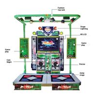 Machine d'arcade de danse de 47 pouces de qualité commerciale jeu de musique interactif à détection de mouvement à double joueur pour les entreprises