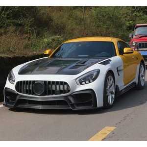 Kit carrosserie IMP semi-carbone pour Benz <span class=keywords><strong>AMG</strong></span> <span class=keywords><strong>GT</strong></span> 2015-2023 – Pare-chocs avant et arrière, jupes latérales, ailes – Kit de mise à niveau à fixation par boulons, léger - Product Image 3