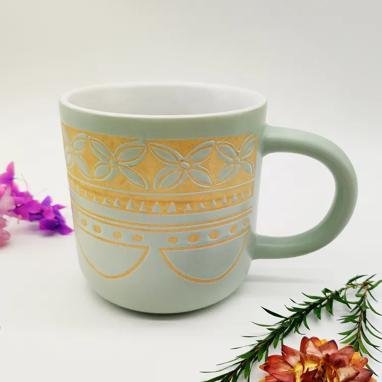 Drinkware sofra çömlek kupaları toptan satış seramik fincan serigrafi porselen kupa kahve kupa