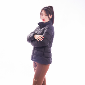 Piumino caldo e spesso <span class=keywords><strong>da</strong></span> <span class=keywords><strong>donna</strong></span> con Logo personalizzato abbigliamento a bolle con imbottitura in cotone traspirante fodera in poliestere tessuto intrecciato - Product Image 2