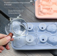 Meilleures ventes : Accessoires de bar pour Halloween, moules à glaçons 4 cavités en silicone alimentaire réutilisable, écologiques, à démoulage facile pour boules de glace