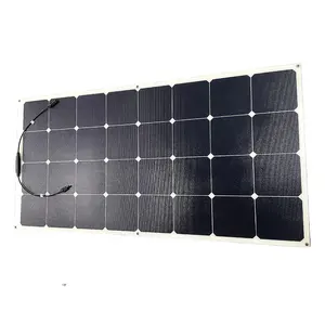 面板solares costos高效100W 120W 200W柔性太阳能电池板太阳能