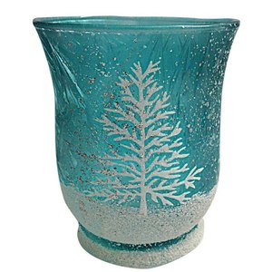 WIND LIGHT SNOWY TREE Glass <b>Candle</b> <b>Holders</b> <b>Lanterns</b> <b>Candle</b> <b>Jars</b> - Product Image 1