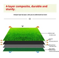 Césped Artificial Impermeable de Alta Calidad, Césped Sintético de Aspecto Natural, Ecológico y Resistente al Fuego para Jardinería y Paisajismo