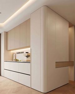 Zapatero de madera moderno <span class=keywords><strong>con</strong></span> partición de curva elegante <span class=keywords><strong>Puerta</strong></span> de entrada elegante <span class=keywords><strong>para</strong></span> sala de estar - Product Image 5