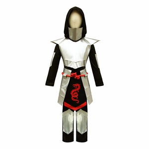 Costume de ninja argenté pour enfants, ensemble de cinq pièces pour spectacle, déguisement d'Halloween - Product Image 2