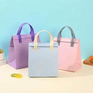 Golden Custom LOGO Shipping Bags Large Thermal Insulation Aluminum Foil Tote Bags Portable Picnic Cooler Bags - Product Image 2