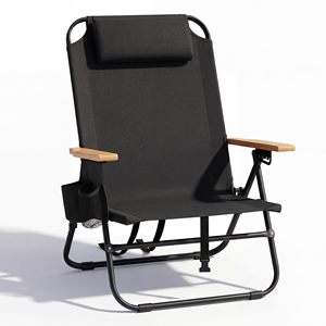Customized <b>Light</b> Weight Comfortable Beach Chair Foldable Adjustable Camping <b>Lounge</b> Chair with Armrest - Product Image 1