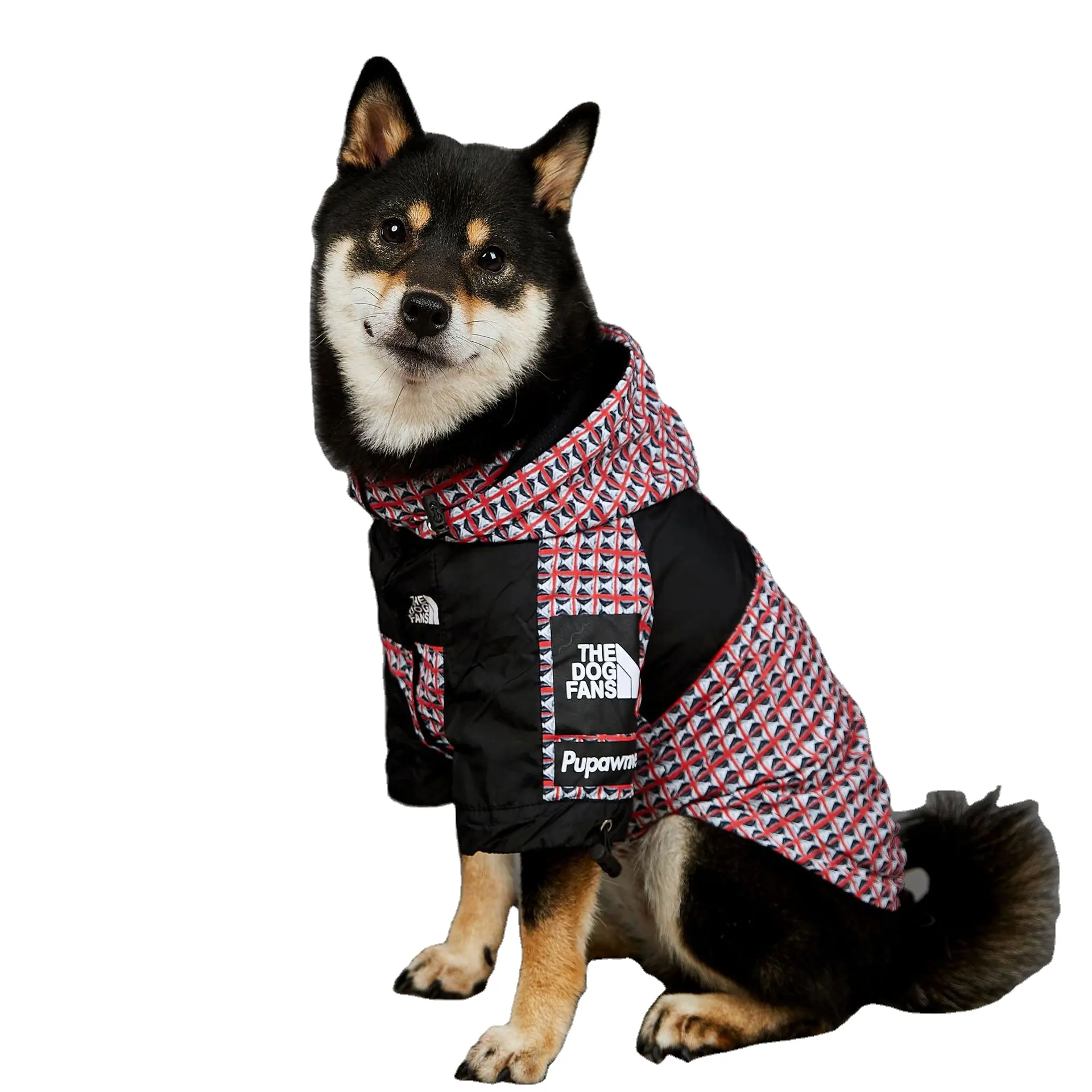 Hot Selling Pet Cloth Papawme Geometric Rivet Pattern The Dog Fans Windbreaker Fashion Pet Apparel Accessories Cute Perros Ropa