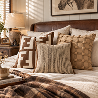 Housses de coussin et oreillers décoratifs modernes en polyester à motifs géométriques équestres pour canapé et décoration intérieure OEM