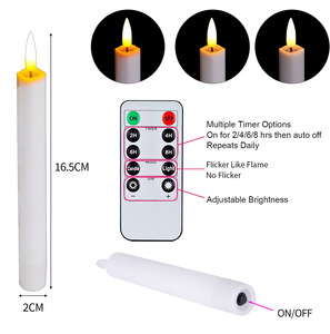 Candele coniche senza fiamma elettroniche candele a LED bianche lunghe in plastica per decorazioni natalizie - Product Image 4