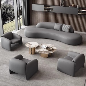 Conjunto de Sofás para Hotel, Diseño Curvo Moderno, Estructura Resistente, Ideal para Áreas de Recepción y Negociación - Product Image 3