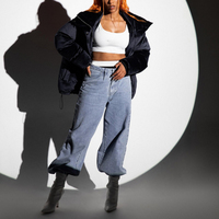 Manteau d'hiver surdimensionné en velours chaud pour femmes, avec logo personnalisé, veste longue en fourrure matelassée pour femmes