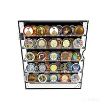 Boîte de présentation en acrylique pour pièces commémoratives et badges, support de rangement