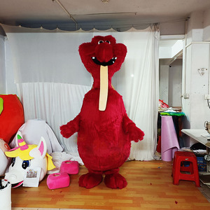 Costume da Mascotte Gigante Personalizzato a Forma di Mostro Rosso, Interattivo e Indossabile, per <span class=keywords><strong>Halloween</strong></span>, Carnevale, Parchi a Tema, Attrazioni ed Eventi a <span class=keywords><strong>Noleggio</strong></span> - Product Image 1