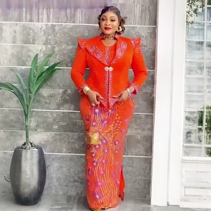 Ensemble de 2 vêtements africains pour femmes, robe de soirée Dashiki à paillettes, grande taille, robe longue de fête de mariage avec manteau, tenues 2026 - Product Image 2