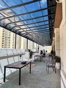 Terraza de Patio con Techo de <span class=keywords><strong>Cristal</strong></span> - <span class=keywords><strong>Cristal</strong></span> Laminado Grueso para Jardín, Balcón, Comedor o Salón de Té - Product Image 1