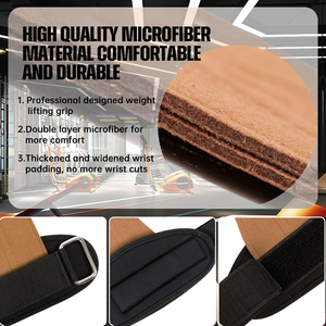 Customized logo From 50pcs MKAS Comfortable Durable Microfiber Gym Hand <strong>Grips</strong> Weightlifting <strong>Gloves</strong> Wrist Support Fitness <strong>Gloves</strong> - Product Image 3