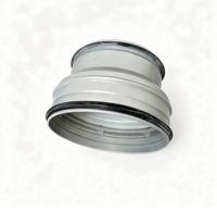 Raccord de ventilation en métal pressé à 45/90 degrés avec coussinet en caoutchouc pour connexion de conduits