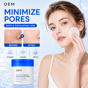 Discos Exfoliantes de Ácido Salicílico <span class=keywords><strong>AHA</strong></span> <span class=keywords><strong>BHA</strong></span> PHA de Marca Privada para el Cuidado de los Poros y Control del Acné, Fórmula Coreana, 60 Unidades - Product Image 3