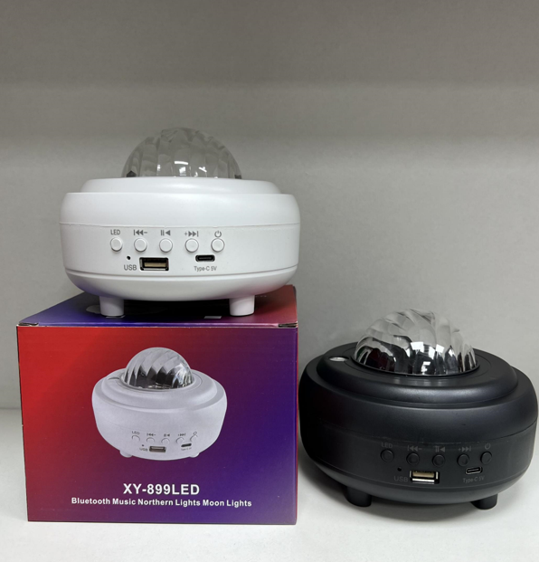 XY-899 Purple Light Galaxy Projection Lamp - Laser Starry Sky Stars Moon Night Glow Lighting Atmosphere Lamp - Bluetooth Speaker