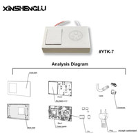 Interrupteur Tactile en Cuivre DC 1A 12V 12W avec Alimentation Intégrée Intelligent IP21 pour Éclairage de Miroir Centre Commercial Épaisseur 1-6mm