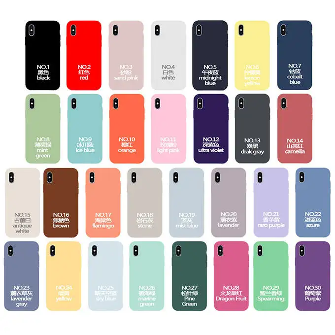Soft shockproof Silicone cover phone case for iPhone 15 14 12 11 pro max XR XS